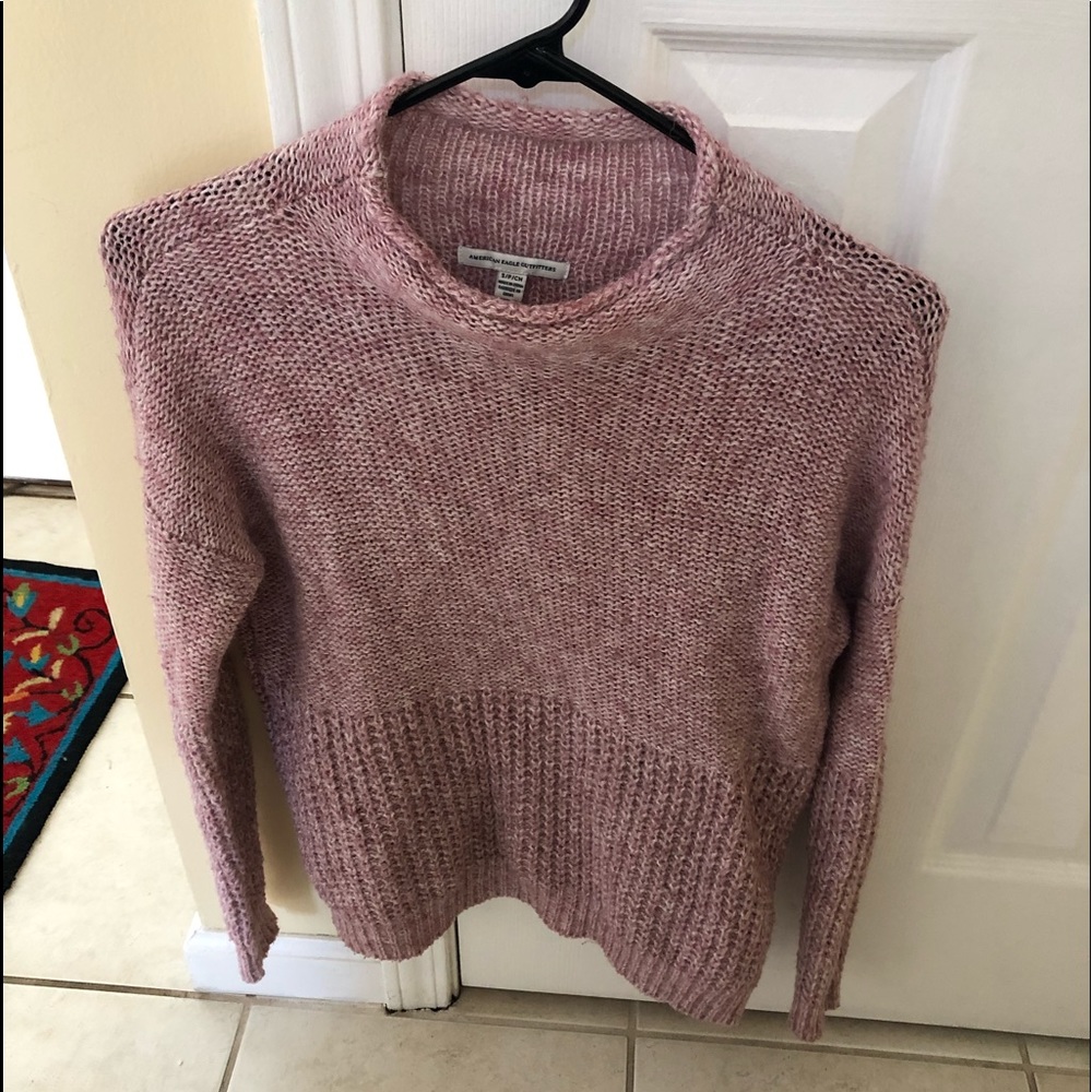 blush pink sweater